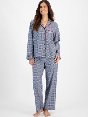 #1737 Charter Club Women's 2-Pc. Cotton Flannel Packaged Pajamas Set